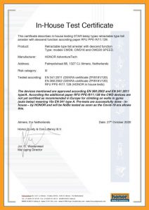 Certificate-ISO-HONOR-Manufacturing-Process-PPE-Regulation-EU-2016-425-Module-C2-01-724x1024-